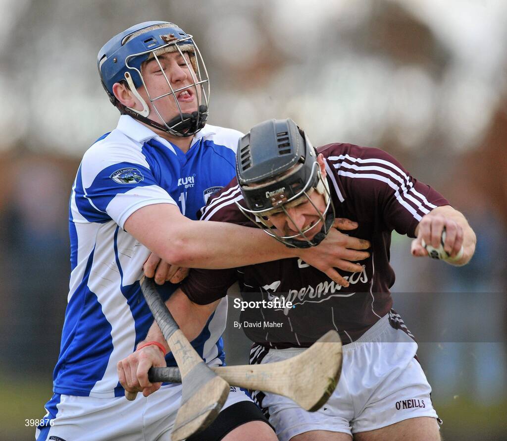 31 January 2010; Damien Joyce, Galway, in action against Dayne Peacock, Laois. Walsh Cup Quarter-Final, Laois v Galway, Kelly Daly Park, Rathdowney, Co. Laois. Picture credit: David Maher / SPORTSFILE