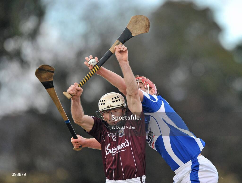 31 January 2010; Niall Hayes, Galway, in action against Matthew Whelan, Laois. Walsh Cup Quarter-Final, Laois v Galway, Kelly Daly Park, Rathdowney, Co. Laois. Picture credit: David Maher / SPORTSFILE
