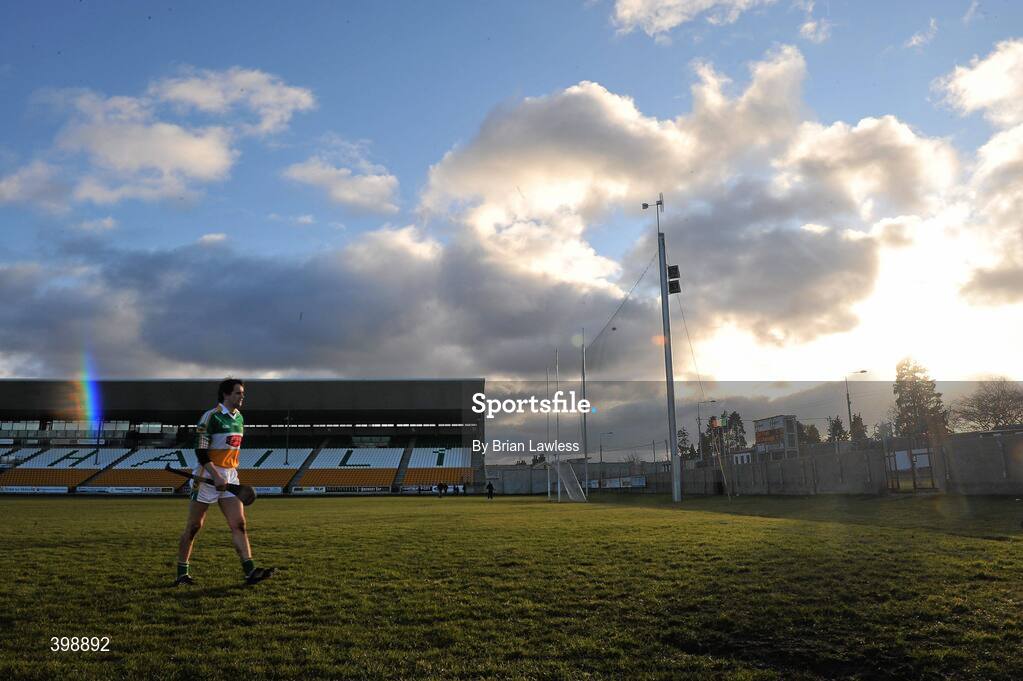 31 January 2010; Offaly's Rory Hanniffy takes his time heading back to the dressing room after victory over Kilkenny. Walsh Cup Quarter-Final, Offaly v Kilkenny, O'Connor Park, Tullamore, Co. Offaly. Picture credit: Brian Lawless / SPORTSFILE