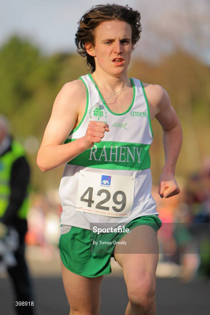31 January 2010; Timmy Moriarty, Raheny Shamrocks A.C., on his way to winning the Junior Race.The Axa Raheny 5 Road Race. Raheny, Dublin. Picture credit: Tomas Greally / SPORTSFILE