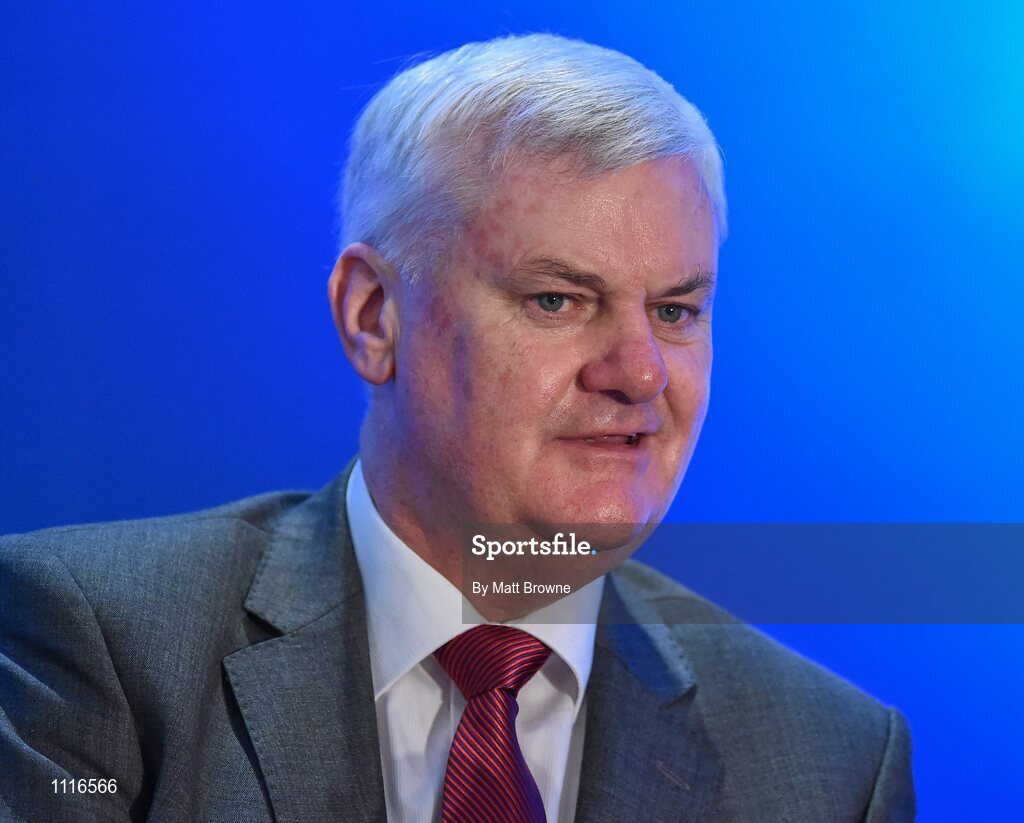27 February 2016; Uachtarán Chumann Lúthchleas Gael Aogán Ó Fearghail  during the GAA Annual Congress. Mount Wolseley Hotel Spa & Golf Resort, Tullow, Carlow. Picture credit: Matt Browne / SPORTSFILE