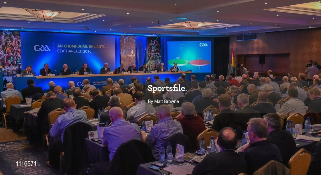27 February 2016; Motion 7 that the All Ireland football Final be moved to the first Sunday in September and the Hurling final be played two weeks after, the motion failed during the GAA Annual Congress. Mount Wolseley Hotel Spa & Golf Resort, Tullow, Carlow. Picture credit: Matt Browne / SPORTSFILE