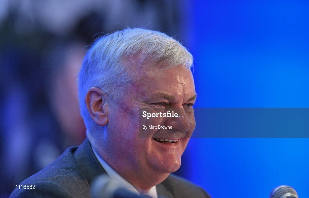 27 February 2016; Uachtarán Chumann Lúthchleas Gael Aogán Ó Fearghail  during the GAA Annual Congress. Mount Wolseley Hotel Spa & Golf Resort, Tullow, Carlow. Picture credit: Matt Browne / SPORTSFILE