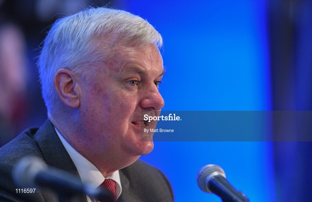 27 February 2016; Uachtarán Chumann Lúthchleas Gael Aogán Ó Fearghail  during the GAA Annual Congress. Mount Wolseley Hotel Spa & Golf Resort, Tullow, Carlow. Picture credit: Matt Browne / SPORTSFILE