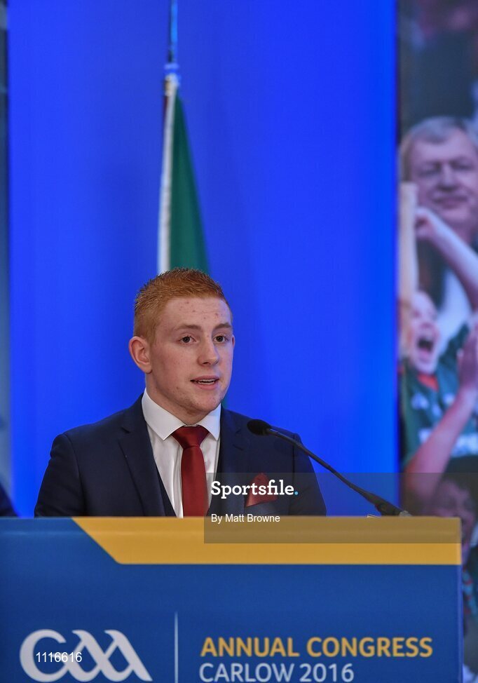27 February 2016; Cormac Reape from Youth GAA during the GAA Annual Congress. Mount Wolseley Hotel Spa & Golf Resort, Tullow, Carlow. Picture credit: Matt Browne / SPORTSFILE