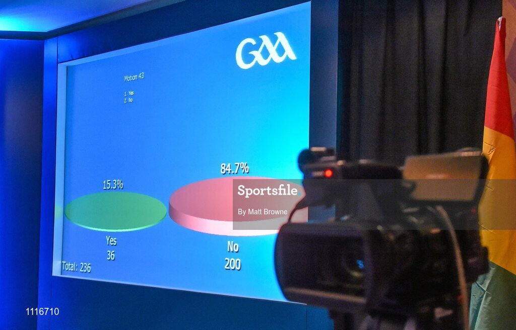 27 February 2016; The result of motion 43 on Broadcast Right that all televised Inter-County Championship  Games shall be avalable on free to air TV failed during the GAA Annual Congress. Mount Wolseley Hotel Spa & Golf Resort, Tullow, Carlow. Picture credit: Matt Browne / SPORTSFILE