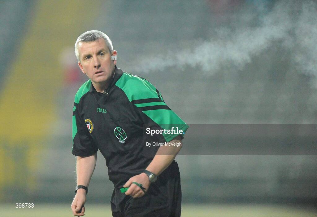 30 January 2010; Referee Jimmy McKee. Barrett Sports Lighting Dr. McKenna Cup Final, Donegal v Tyrone, Brewster Park, Enniskillen, Co. Fermanagh. Picture credit: Oliver McVeigh / SPORTSFILE