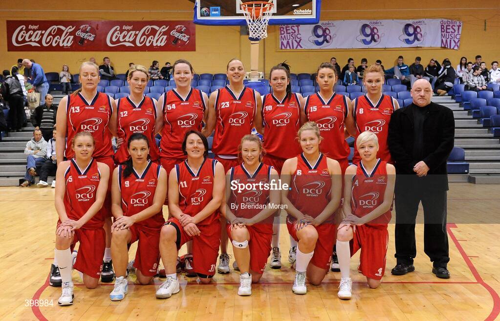 31 January 2010; The DCU Mercy team. Women's Superleague National Cup Final 2010, Team Montenotte Hotel Cork v DCU Mercy, National Basketball Arena, Tallaght, Dublin. Picture credit: Brendan Moran / SPORTSFILE