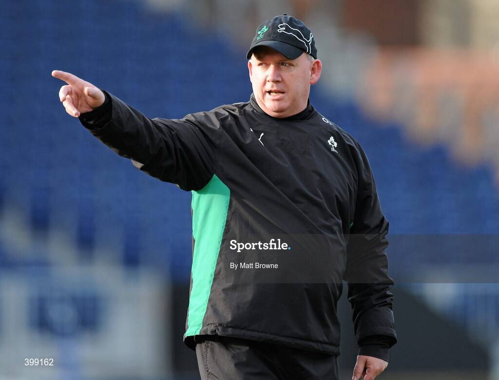 1 February 2010;  Ireland head coach Declan Kidney during squad training ahead of their opening RBS Six Nations Rugby Championship game against Italy on Saturday. RDS, Ballsbridge, Dublin. Picture credit: Matt Browne / SPORTSFILE