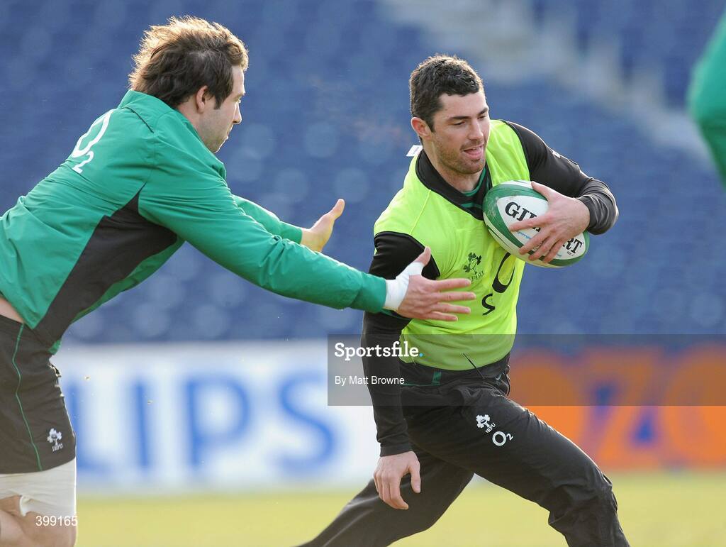 1 February 2010; Ireland's Rob Kearney in action during squad training ahead of their opening RBS Six Nations Rugby Championship game against Italy on Saturday. RDS, Ballsbridge, Dublin. Picture credit: Matt Browne / SPORTSFILE