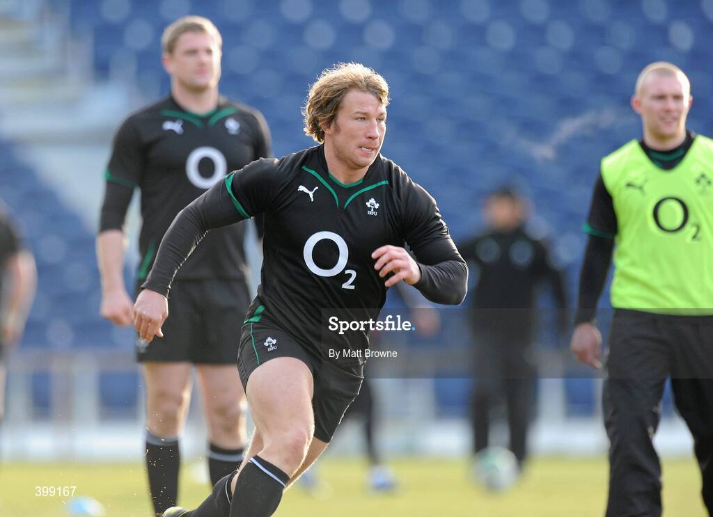 1 February 2010; Ireland's Jerry Flannery in action during squad training ahead of their opening RBS Six Nations Rugby Championship game against Italy on Saturday. RDS, Ballsbridge, Dublin. Picture credit: Matt Browne / SPORTSFILE
