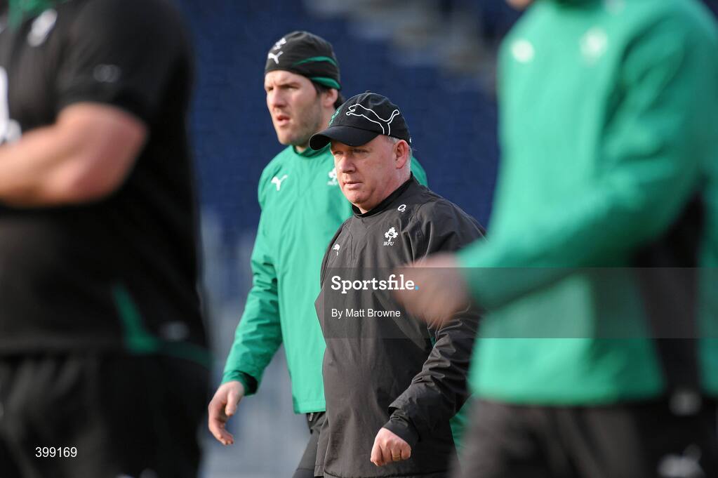 1 February 2010; Ireland head coach Declan Kidney during squad training ahead of their opening RBS Six Nations Rugby Championship game against Italy on Saturday. RDS, Ballsbridge, Dublin. Picture credit: Matt Browne / SPORTSFILE