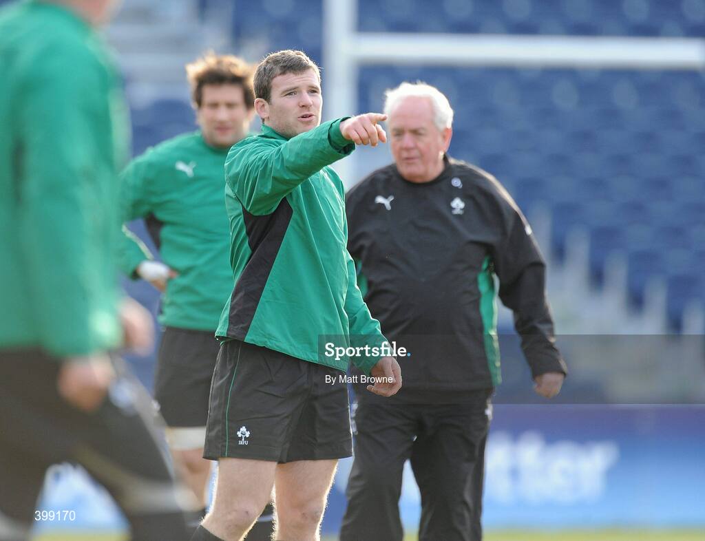 1 February 2010; Ireland's Gordon D'Arcy during squad training ahead of their opening RBS Six Nations Rugby Championship game against Italy on Saturday. RDS, Ballsbridge, Dublin. Picture credit: Matt Browne / SPORTSFILE