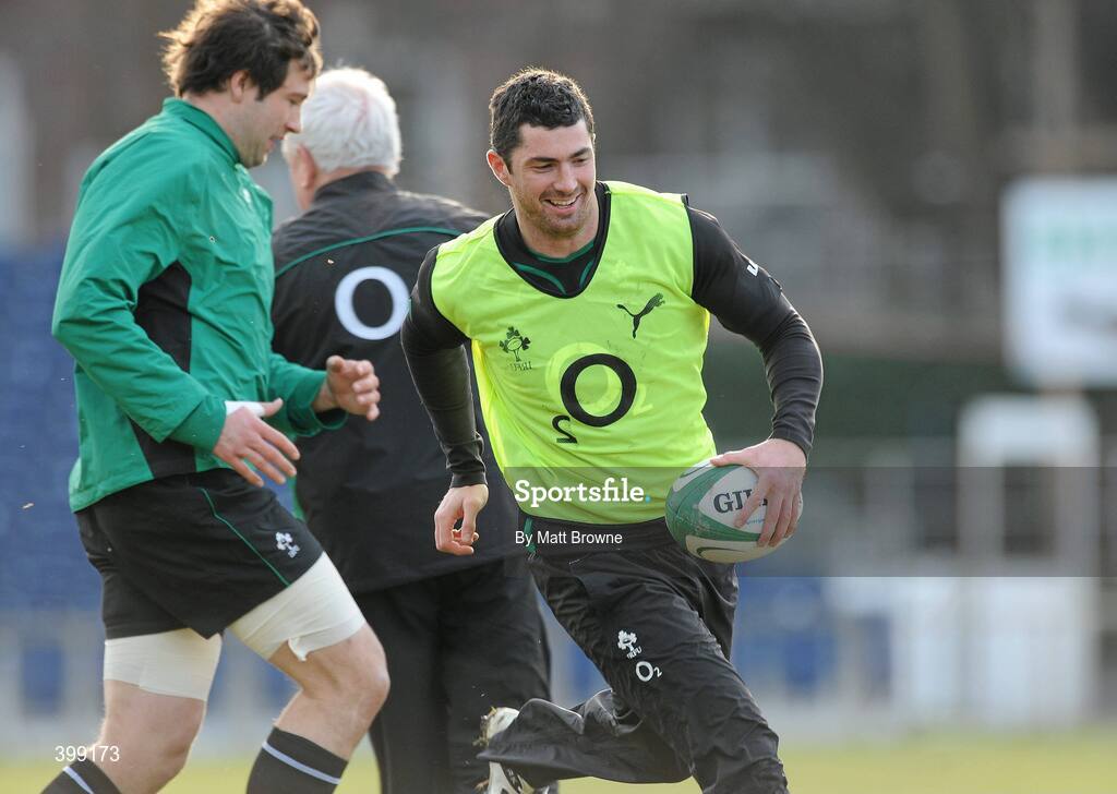 1 February 2010; Ireland's Rob Kearney in action during squad training ahead of their opening RBS Six Nations Rugby Championship game against Italy on Saturday. RDS, Ballsbridge, Dublin. Picture credit: Matt Browne / SPORTSFILE