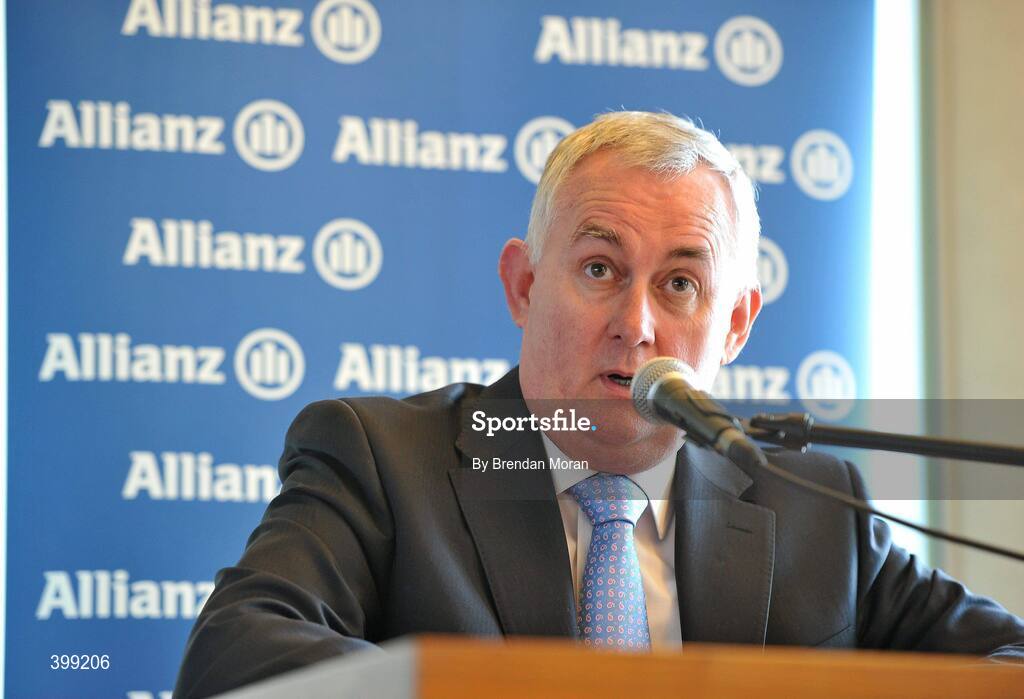 1 February 2010; At the launch of the Allianz GAA National Football Leagues 2010 is Uachtarán CLG Criostóir Ó Cuana. Allianz Headquarters, Allianz House, Elmpark, Merrion Road, Dublin. Picture credit: Brendan Moran / SPORTSFILE