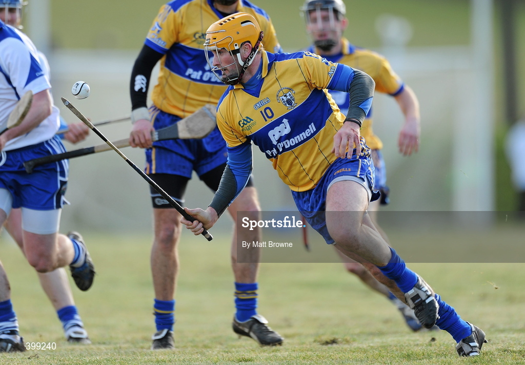 31 January 2010; Alan Markham, Clare in action against Waterford. Munster GAA Waterford Crystal Hurling Cup Semi-Final, Waterford v Clare, Ballyduff GAA Grounds, Ballyduff Upper, Waterford. Picture credit: Matt Browne / SPORTSFILE *** Local Caption ***