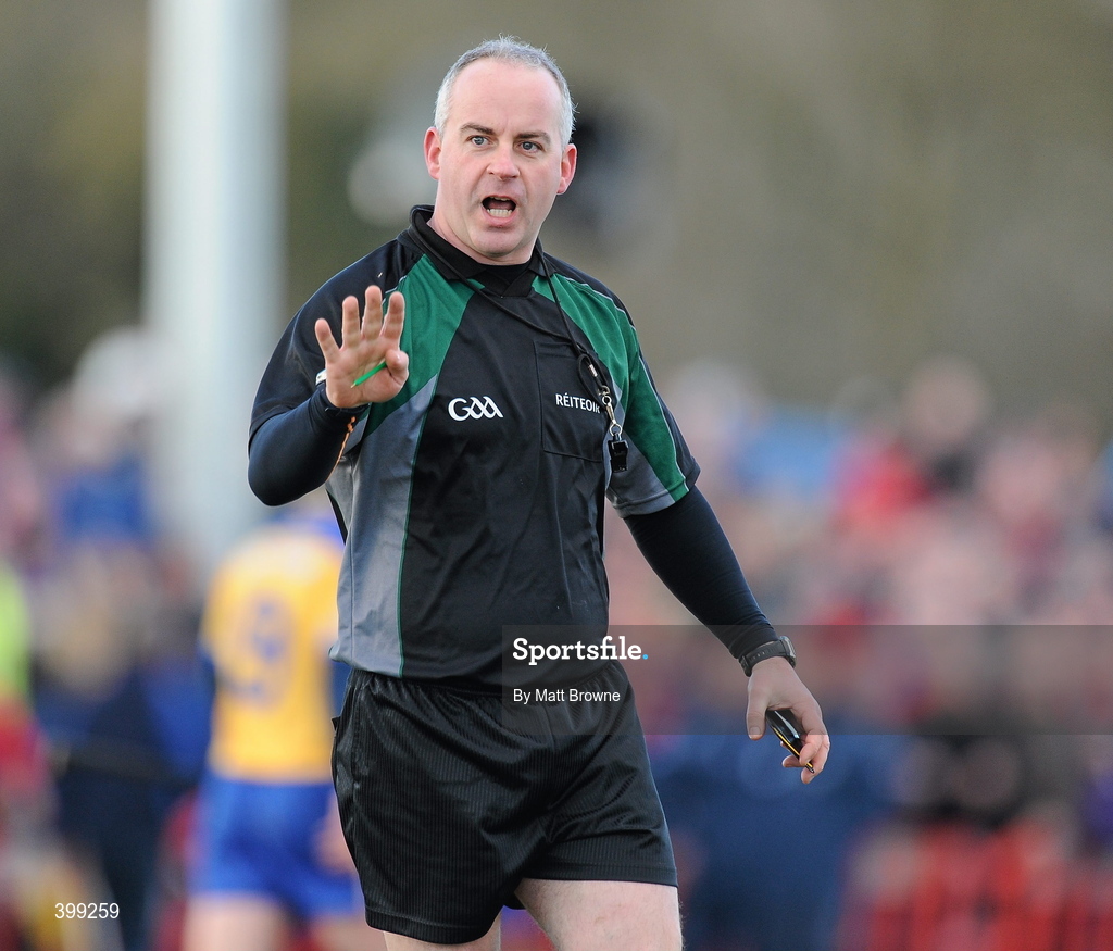 31 January 2010; Referee John Sexton. Munster GAA Waterford Crystal Hurling Cup Semi-Final, Waterford v Clare, Ballyduff GAA Grounds, Ballyduff Upper, Waterford. Picture credit: Matt Browne / SPORTSFILE *** Local Caption ***