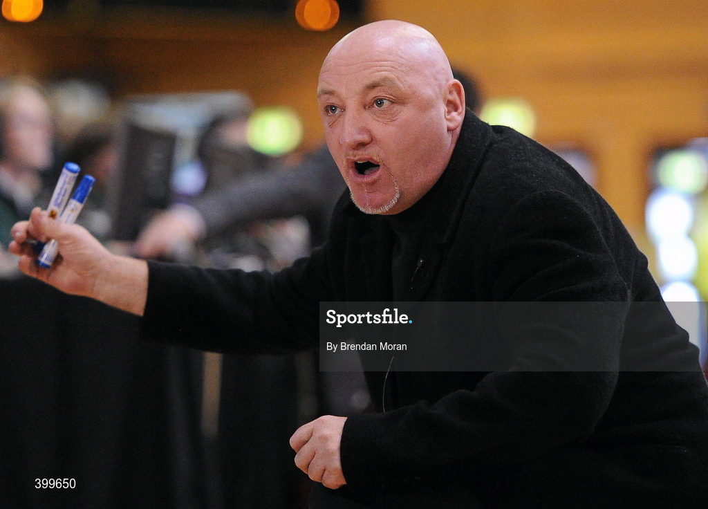 31 January 2010; Mark Ingle, head coach, DCU Mercy. Women's Superleague National Cup Final 2010, Team Montenotte Hotel Cork v DCU Mercy, National Basketball Arena, Tallaght, Dublin. Picture credit: Brendan Moran / SPORTSFILE