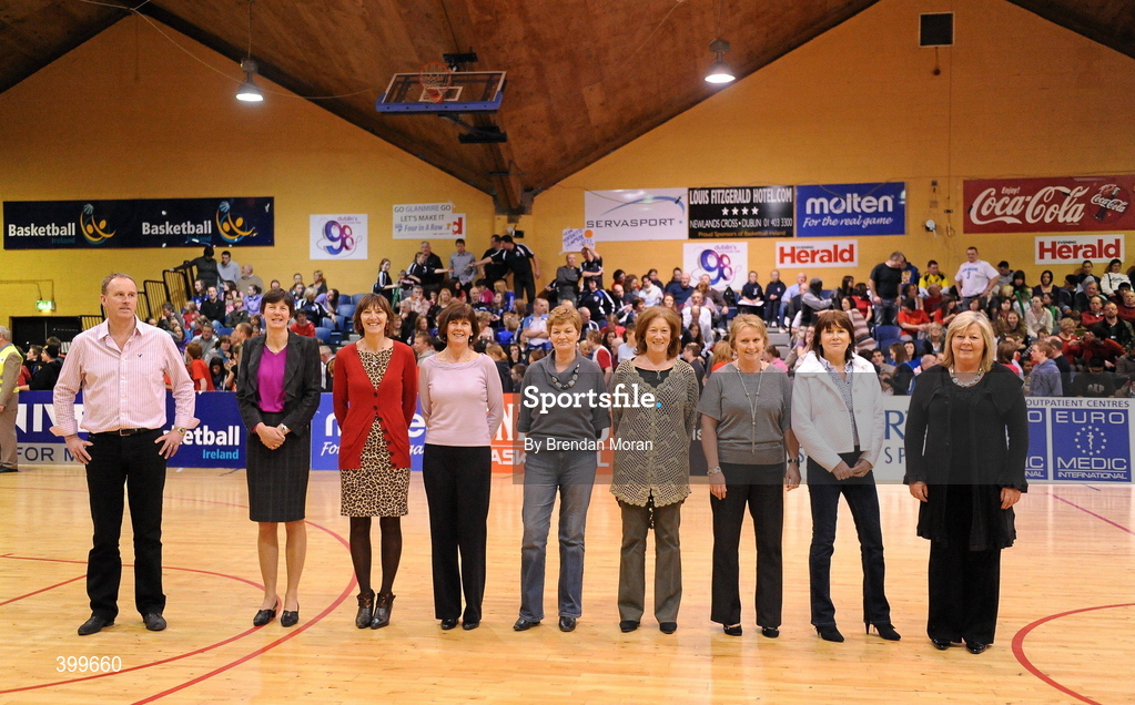 31 January 2010; The Meteors team who won the cup in 1985. Women's Superleague National Cup Final 2010, Team Montenotte Hotel Cork v DCU Mercy, National Basketball Arena, Tallaght, Dublin. Picture credit: Brendan Moran / SPORTSFILE
