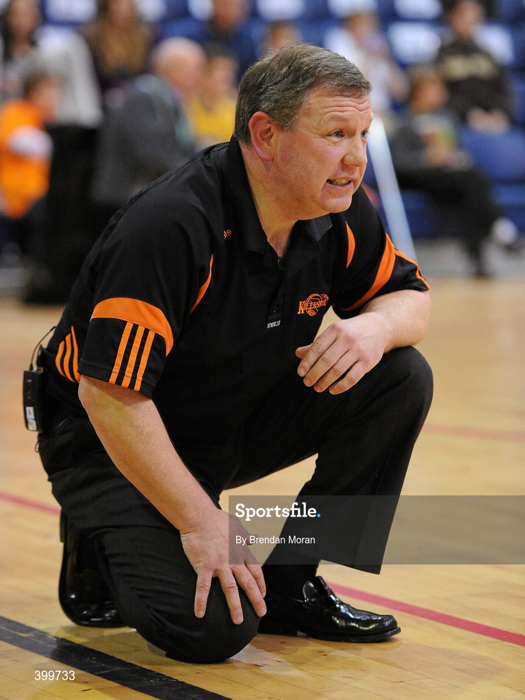 31 January 2010; Mark Keenan, Killester head coach. Men's Superleague National Cup Final 2010, Killester v UCC Demons, National Basketball Arena, Tallaght, Dublin. Picture credit: Brendan Moran / SPORTSFILE