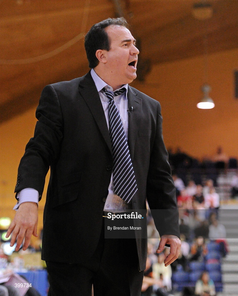 31 January 2010; Luke D'Alessio, UCC Demons head coach. Men's Superleague National Cup Final 2010, Killester v UCC Demons, National Basketball Arena, Tallaght, Dublin. Picture credit: Brendan Moran / SPORTSFILE