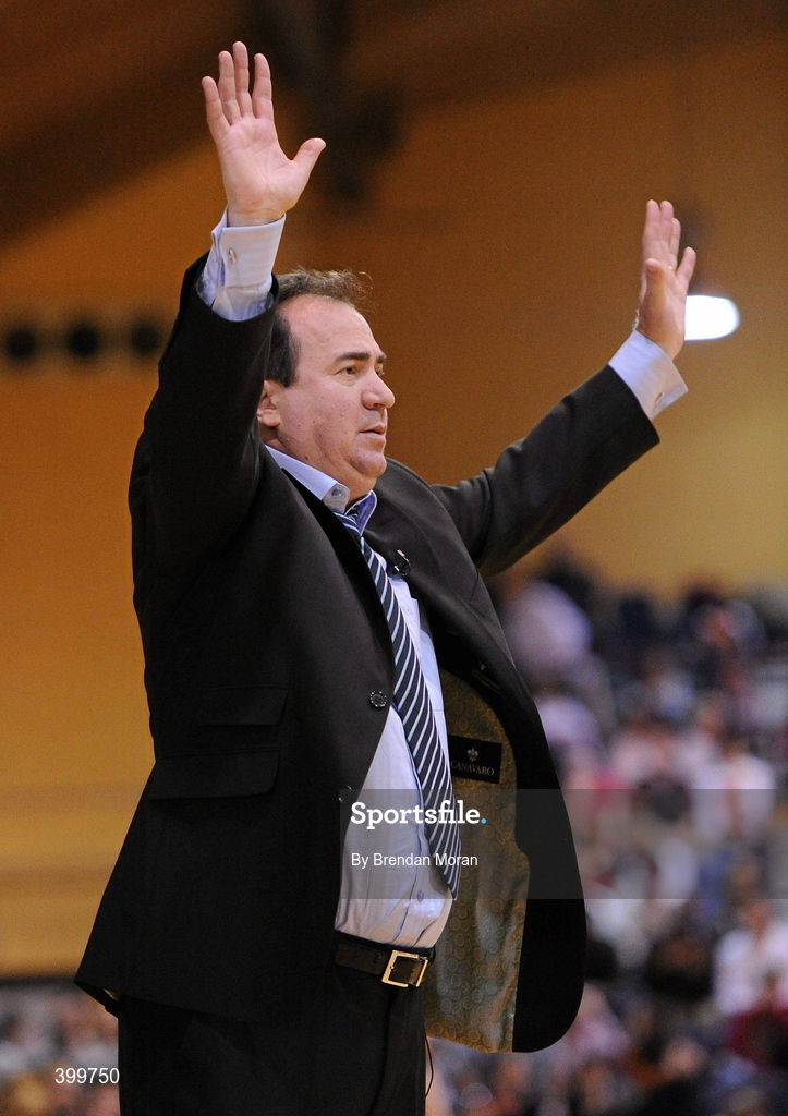 31 January 2010; Luke D'Alessio, UCC Demons head coach. Men's Superleague National Cup Final 2010, Killester v UCC Demons, National Basketball Arena, Tallaght, Dublin. Picture credit: Brendan Moran / SPORTSFILE