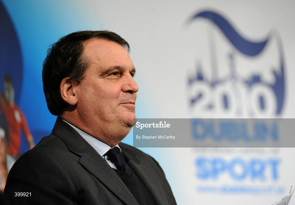 4 February 2010; Republic of Ireland assistant manager Marco Tardelli at the handing over ceremony of the European Capital of Sport trophy and flag. Lord Mayor Councillor Emer Costello announced the appointment of eleven ambassadors of sport from Dublin’s sporting communities to celebrate the achievements of the Capital and its citizens at the start of Dublin – European Capital of Sport 2010 today. The Ambassadors of Dublin Sport were nominated by their clubs and sporting governing bodies. St Patrick's Hall, Dublin Castle, Dublin. Picture credit: Stephen McCarthy / SPORTSFILE