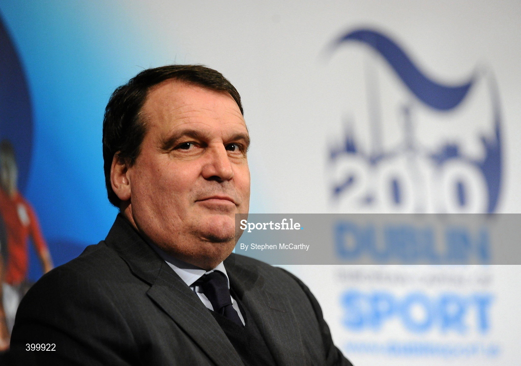 4 February 2010; Republic of Ireland assistant manager Marco Tardelli at the handing over ceremony of the European Capital of Sport trophy and flag. Lord Mayor Councillor Emer Costello announced the appointment of eleven ambassadors of sport from Dublin’s sporting communities to celebrate the achievements of the Capital and its citizens at the start of Dublin – European Capital of Sport 2010 today. The Ambassadors of Dublin Sport were nominated by their clubs and sporting governing bodies. St Patrick's Hall, Dublin Castle, Dublin. Picture credit: Stephen McCarthy / SPORTSFILE