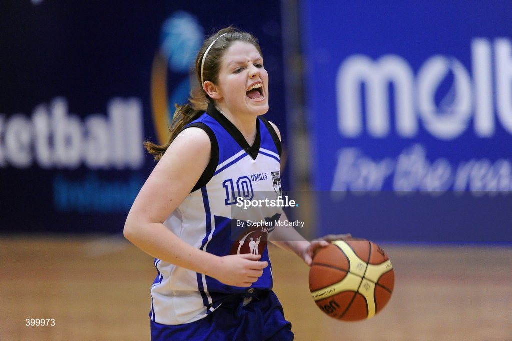 29 January 2010; Eimly O'Callaghan, AOS Security Glanmire. Basketball Ireland Women’s Under 18 National Cup Final, AOS Security Glanmire, Cork, v Meteors, Dublin, National Basketball Arena, Tallaght, Dublin. Picture credit: Stephen McCarthy / SPORTSFILE