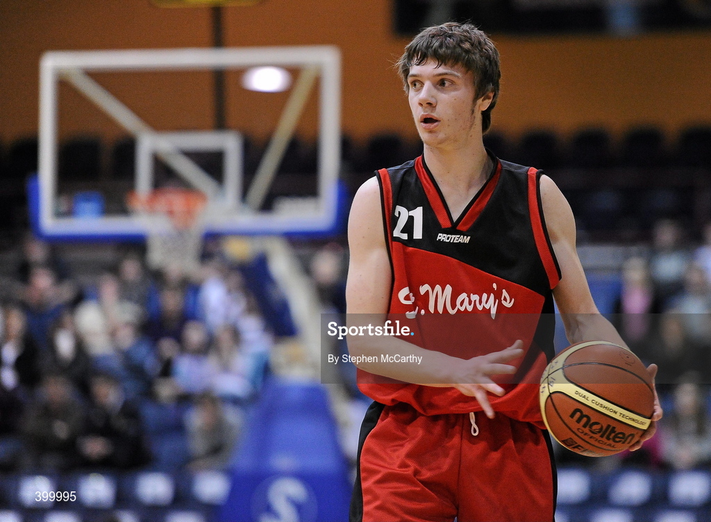 29 January 2010; Declan Cahill, St. Mary’s Castleisland. Basketball Ireland Men’s Under 18 National Cup Final, Eanna, Dublin V St. Mary’s Castleisland, Kerry, Tallaght, Dublin. Picture credit: Stephen McCarthy / SPORTSFILE