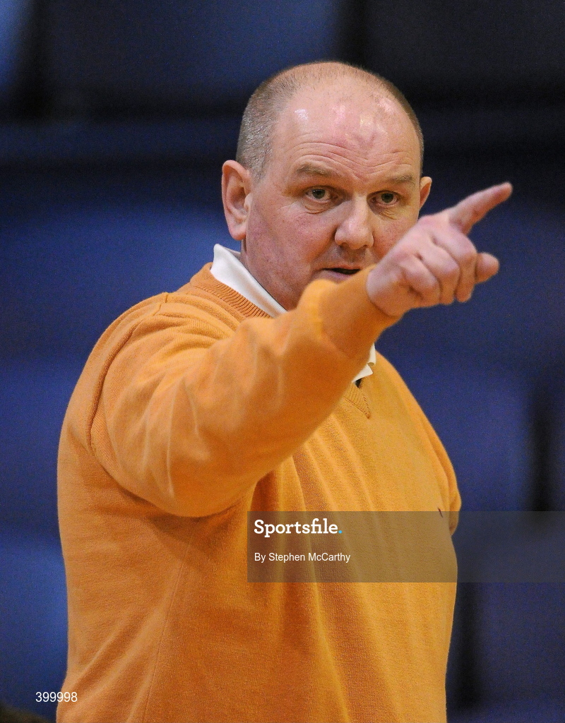 29 January 2010; St. Mary’s Castleisland coach Denis Porter. Basketball Ireland Men’s Under 18 National Cup Final, Eanna, Dublin V St. Mary’s Castleisland, Kerry, Tallaght, Dublin. Picture credit: Stephen McCarthy / SPORTSFILE