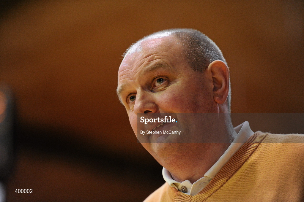 29 January 2010; St. Mary’s Castleisland coach Denis Porter. Basketball Ireland Men’s Under 18 National Cup Final, Eanna, Dublin V St. Mary’s Castleisland, Kerry, Tallaght, Dublin. Picture credit: Stephen McCarthy / SPORTSFILE