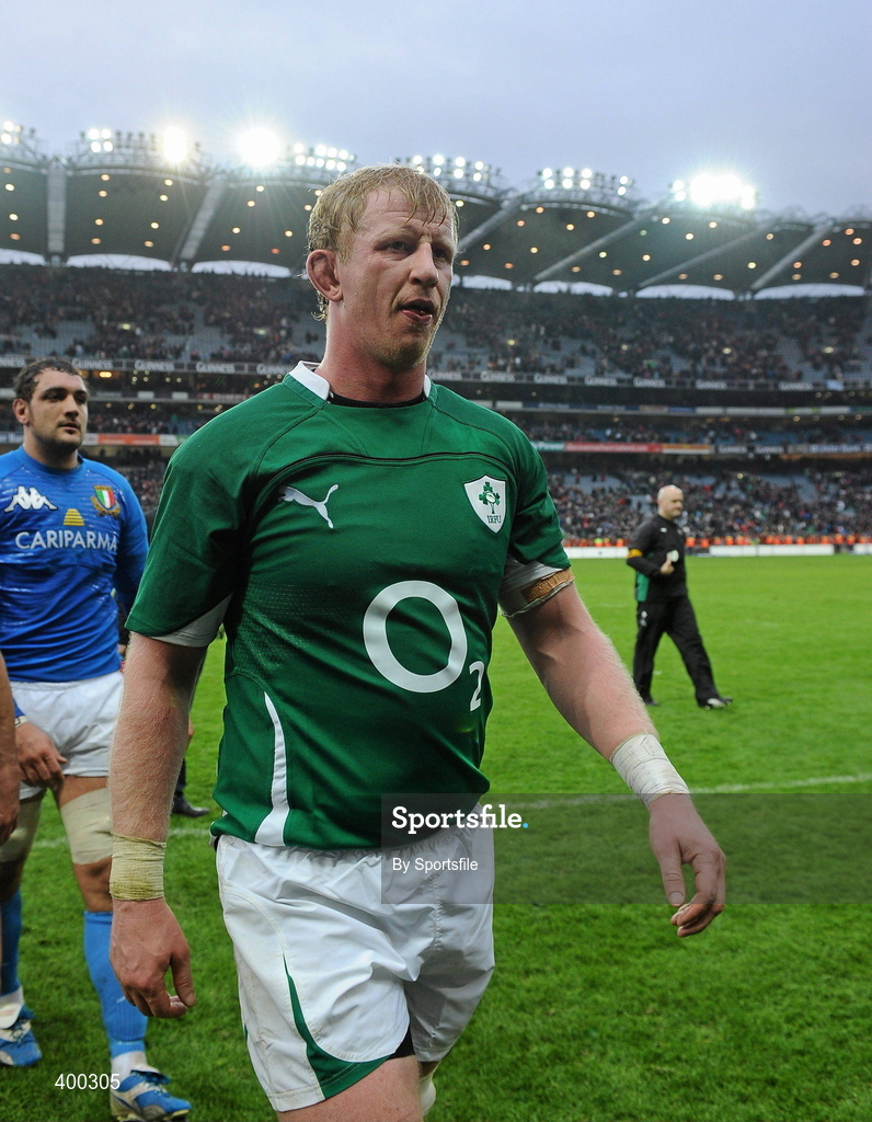 6 February 2010; Leo Cullen, Ireland, after the game. RBS Six Nations Rugby Championship, Ireland v Italy, Croke Park, Dublin. Photo by Sportsfile