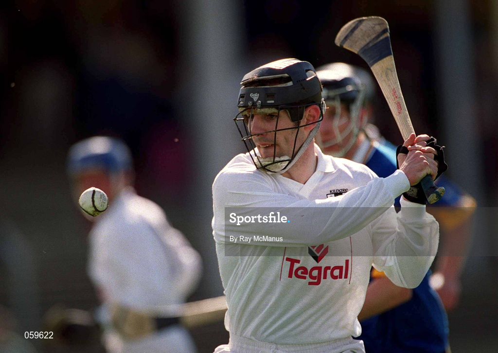 15 April 2001; Tony Spain scores a goal for Kildare during the Leinster Senior Hurling Championship First Preliminary Round match between Wicklow and Kildare at Pearse Park in Arklow, Wicklow. Photo by Ray McManus/Sportsfile