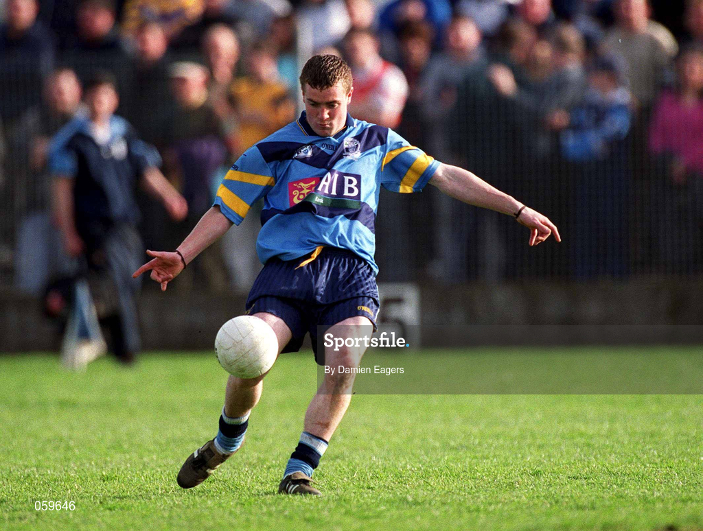 11 April 2001; John Paul Casey of UCD during the Sigerson Cup Final match between UCD and UUJ at Scotstown GAA in Monaghan. Photo by Damien Eagers/Sportsfile