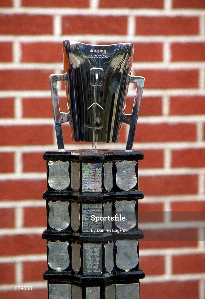 11 April 2001; A general view of the Sigerson Cup at the Sigerson Cup Final match between UCD and UUJ at Scotstown GAA in Monaghan. Photo by Damien Eagers/Sportsfile