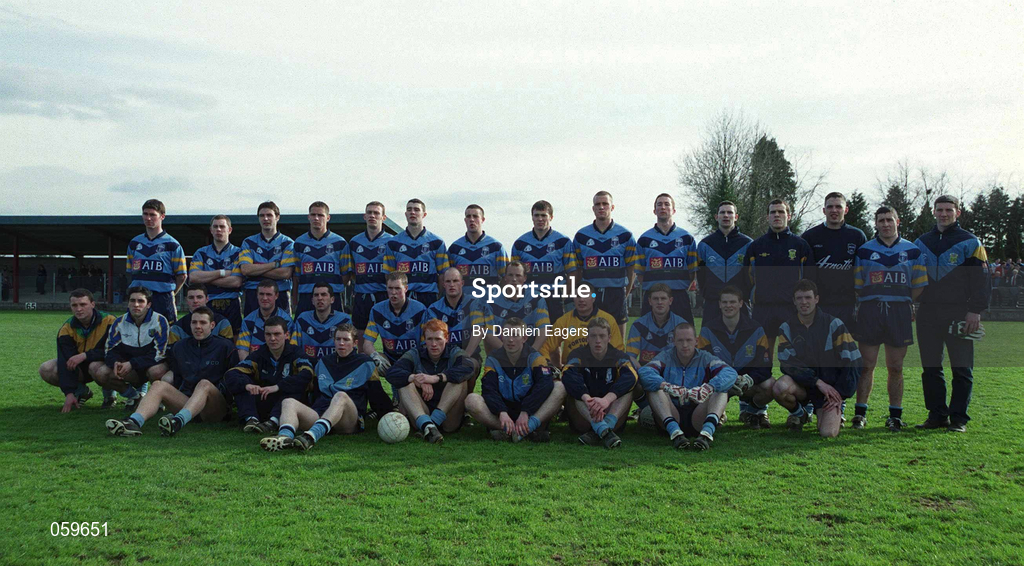 11 April 2001; The UCD squad before the Sigerson Cup Final match between UCD and UUJ at Scotstown GAA in Monaghan. Photo by Damien Eagers/Sportsfile
