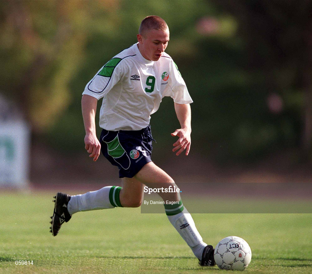 23 March 2001; Richie Foran of Republic of Ireland during the UEFA European U21 Championship Qualification Group 2 game between Cyprus and Republic of Ireland at the GSZ Stadium in Larnaca, Cyprus. Photo by Damien Eagers/Sportsfile