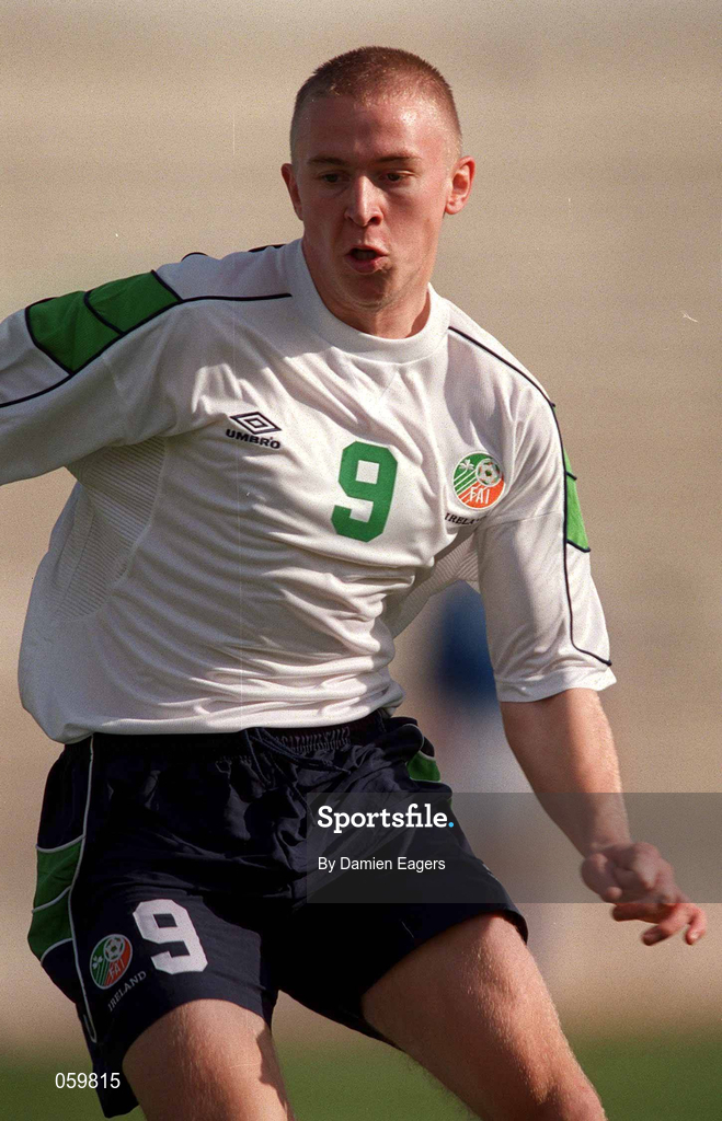 23 March 2001; Richie Foran of Republic of Ireland during the UEFA European U21 Championship Qualification Group 2 game between Cyprus and Republic of Ireland at the GSZ Stadium in Larnaca, Cyprus. Photo by Damien Eagers/Sportsfile