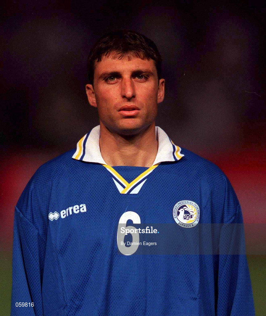 24 March 2001; Ionnais Pounnas of Cyprus before the 2002 FIFA World Cup Qualification Group 2 match between Cyprus and Republic of Ireland at GSP Stadium in Nicosia, Cyprus. Photo by Damien Eagers/Sportsfile