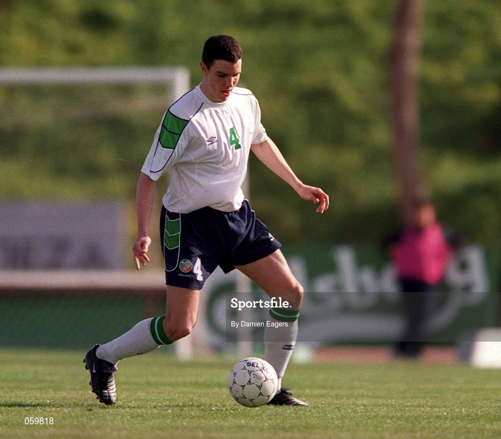 23 March 2001; John O'Shea of Republic of Ireland during the UEFA European U21 Championship Qualification Group 2 game between Cyprus and Republic of Ireland at the GSZ Stadium in Larnaca, Cyprus. Photo by Damien Eagers/Sportsfile