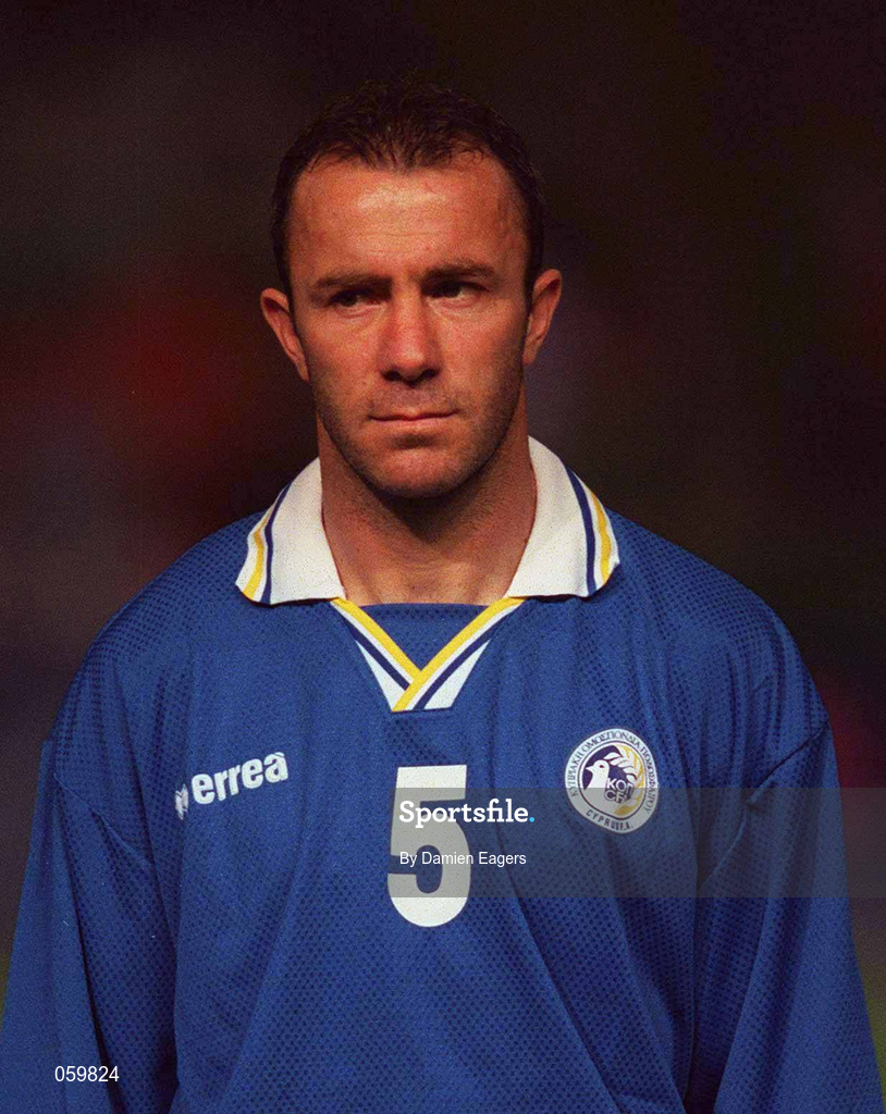 24 March 2001; Marios Charalampous of Cyprus before the 2002 FIFA World Cup Qualification Group 2 match between Cyprus and Republic of Ireland at GSP Stadium in Nicosia, Cyprus. Photo by Damien Eagers/Sportsfile
