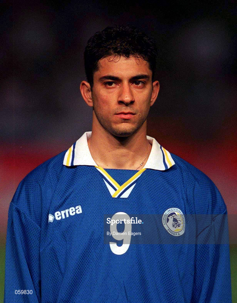 24 March 2001; Ioannis Okkas of Cyprus before the 2002 FIFA World Cup Qualification Group 2 match between Cyprus and Republic of Ireland at GSP Stadium in Nicosia, Cyprus. Photo by Damien Eagers/Sportsfile