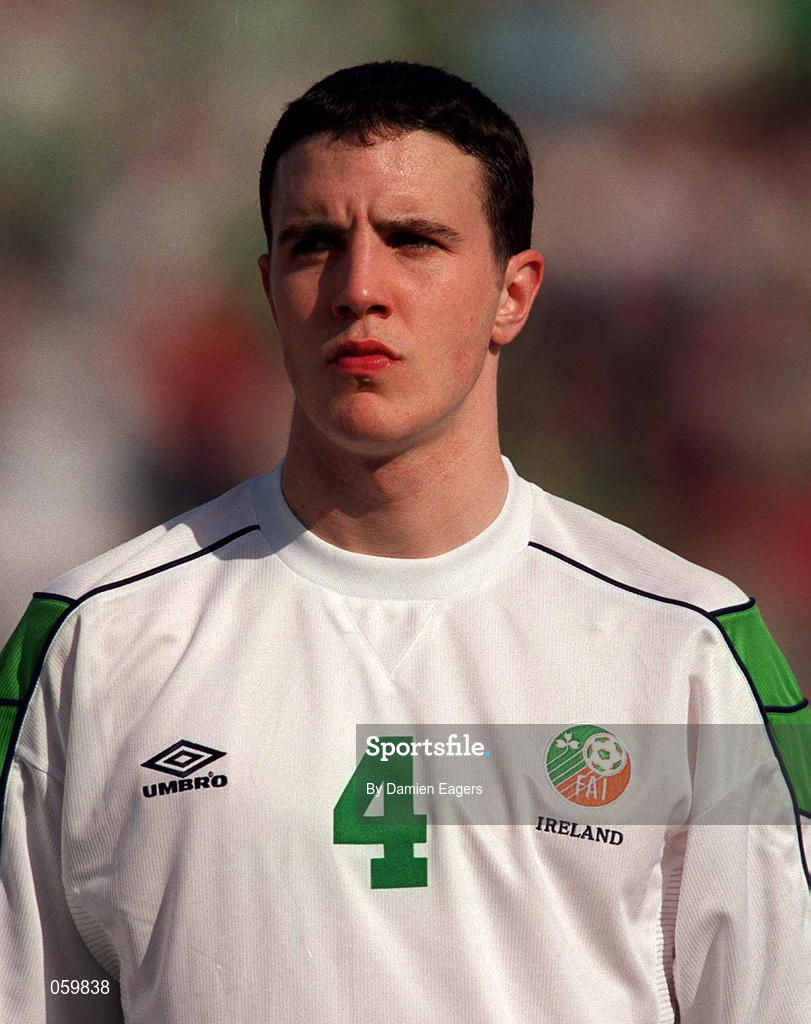 23 March 2001; John O'Shea of Republic of Ireland before the UEFA European U21 Championship Qualification Group 2 game between Cyprus and Republic of Ireland at the GSZ Stadium in Larnaca, Cyprus. Photo by Damien Eagers/Sportsfile