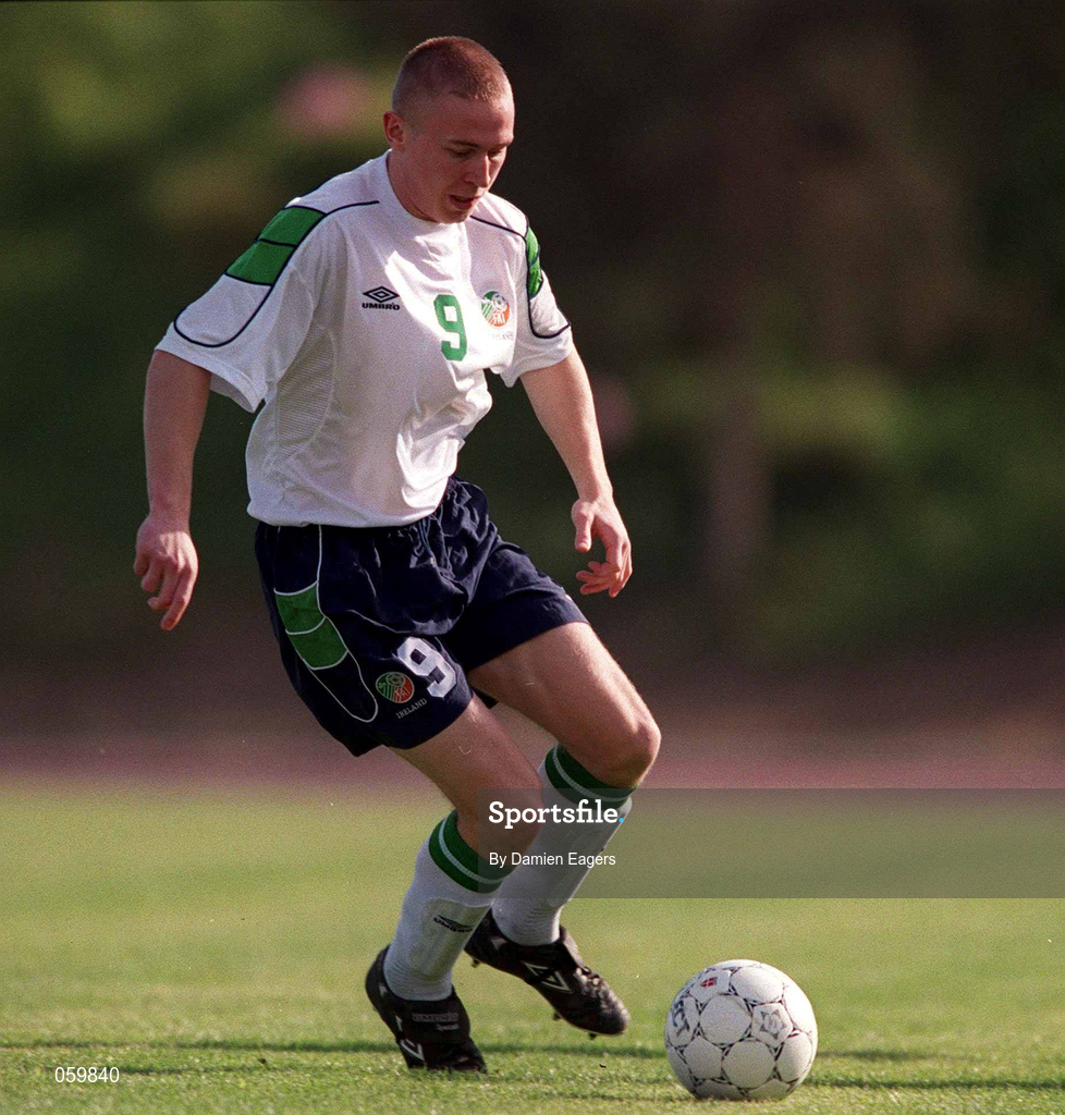 23 March 2001; Richie Foran of Republic of Ireland during the UEFA European U21 Championship Qualification Group 2 game between Cyprus and Republic of Ireland at the GSZ Stadium in Larnaca, Cyprus. Photo by Damien Eagers/Sportsfile