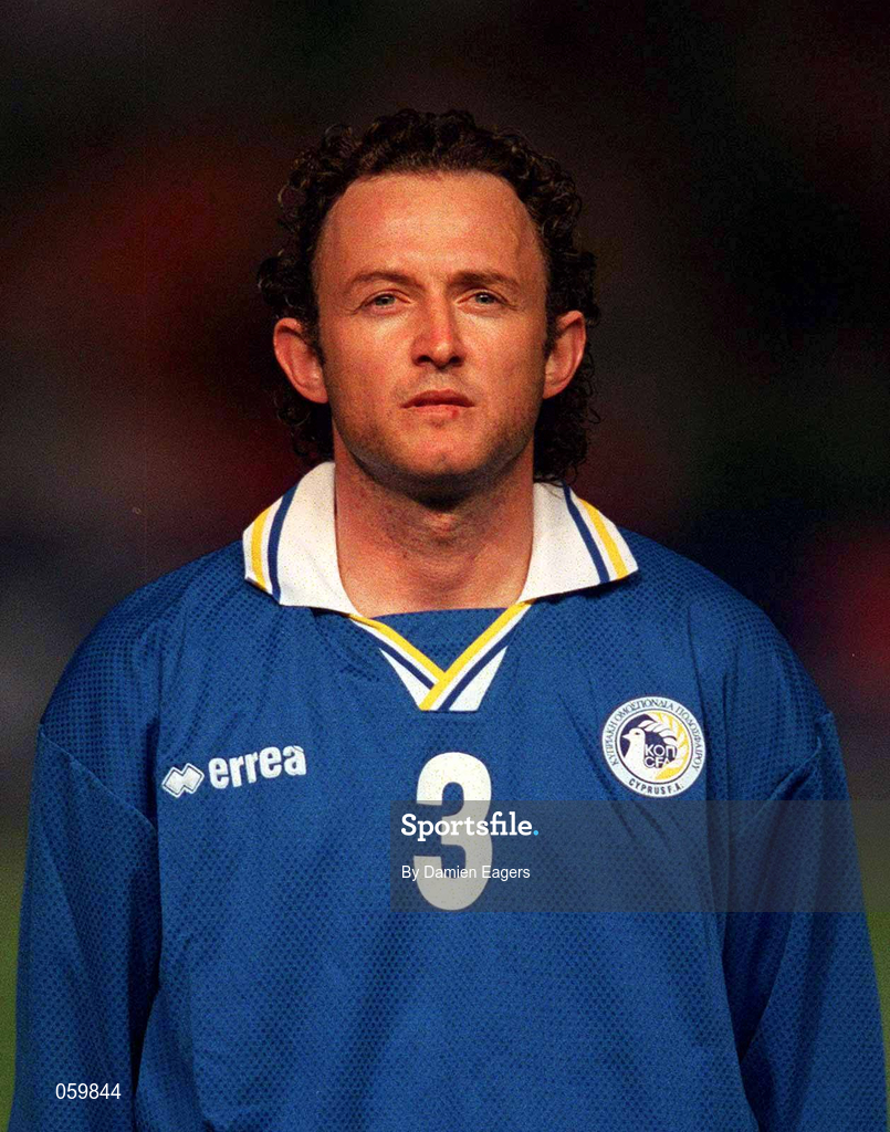 24 March 2001; Vassos Melanarkitis of Cyprus before the 2002 FIFA World Cup Qualification Group 2 match between Cyprus and Republic of Ireland at GSP Stadium in Nicosia, Cyprus. Photo by Damien Eagers/Sportsfile