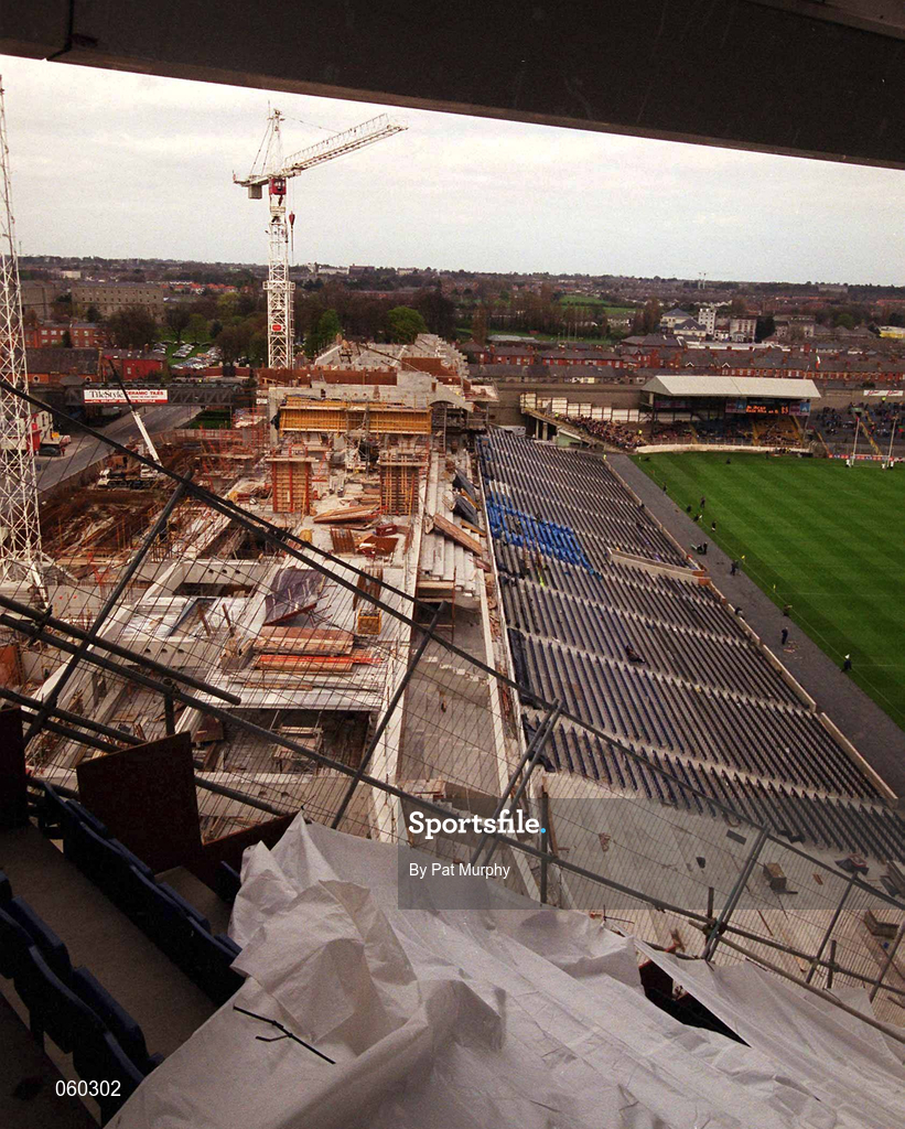 16 April 2001; A general view of the new Hogan Stand under construction at the AIB All-Ireland Senior Club Hurling Championship Final match between Athenry and Graigue Ballycallan at Croke Park in Dublin. Photo by Pat Murphy/Sportsfile