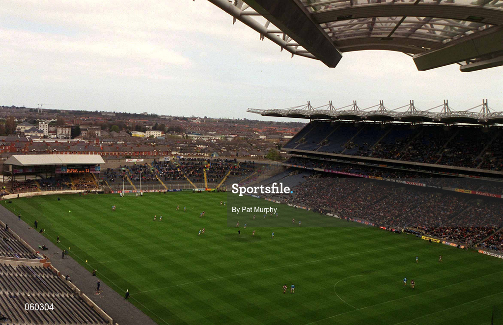 16 April 2001; A general view of Croke Park as the new Hogan Stand is under construction during the AIB All-Ireland Senior Club Hurling Championship Final match between Athenry and Graigue Ballycallan at Croke Park in Dublin. Photo by Pat Murphy/Sportsfile