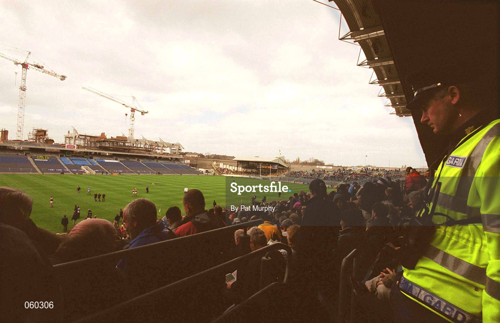 16 April 2001; A general view of Croke Park as the new Hogan Stand is under construction during the AIB All-Ireland Senior Club Hurling Championship Final match between Athenry and Graigue Ballycallan at Croke Park in Dublin. Photo by Pat Murphy/Sportsfile