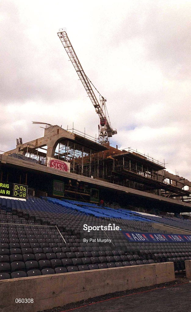 16 April 2001; A general view of new Hogan Stand under construction at the AIB All-Ireland Senior Club Hurling Championship Final match between Athenry and Graigue Ballycallan at Croke Park in Dublin. Photo by Pat Murphy/Sportsfile